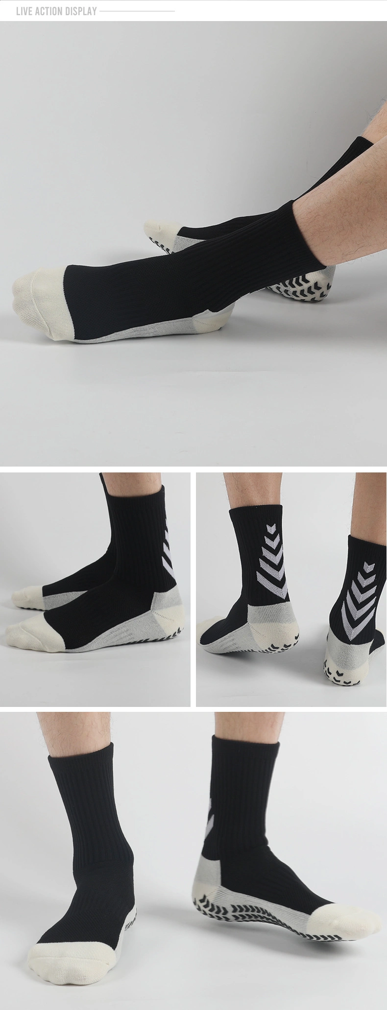 Liou Wholesale Men Fleece Custom Knit Embroidered Basketball Crew Socks Sports Athletic Cycling Terry Socks with Logo