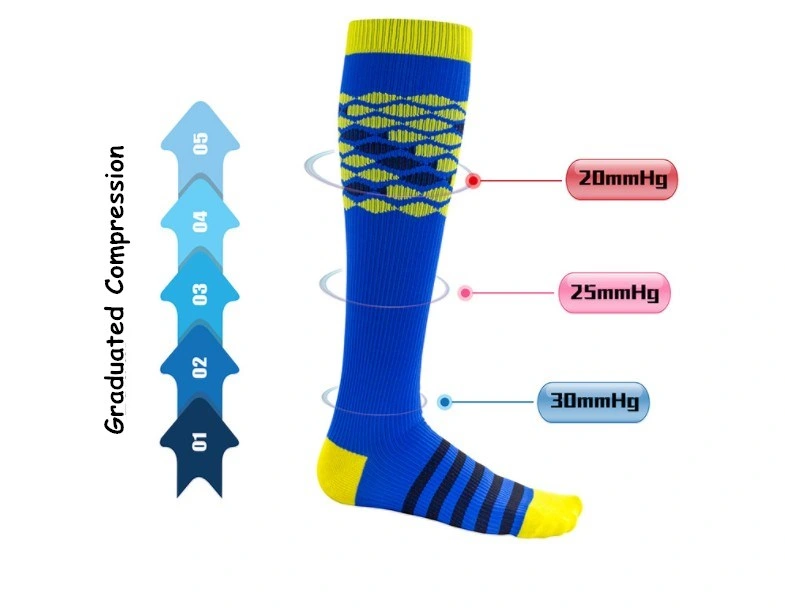 Cushioned Footable Dri-Fit Athletic Compression Long Sports Outdoor Dress Socks