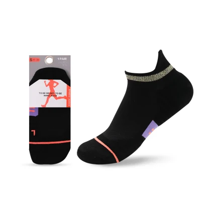 Logo personnalisé accepter chaussettes de Compression cheville coupe chaussettes coussin soutien de la voûte plantaire chaussettes de mode chaussettes courtes coton chaussette femmes chaussettes