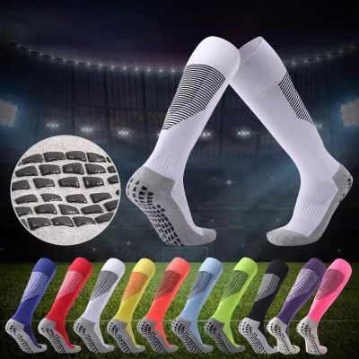 Fabricants en gros épaissie serviette bas Football long anti-dérapant bas confortable Football Football Grip chaussettes de sport