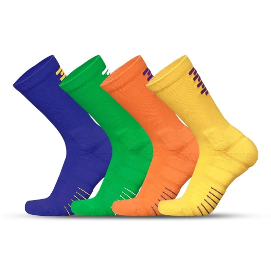 Cotton Design Team Number Chaussettes Gris Athletic Crew Chaussettes de sport Elite Hommes Chaussettes de basket-ball