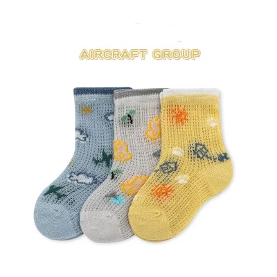 Chaussettes mignonnes pour enfants Chaussettes d'été en coton pour bébé Chaussettes fines respirantes