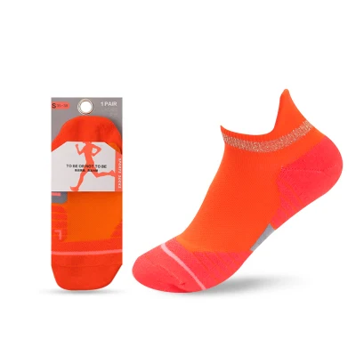 Orange Clow Cut cheville hommes femmes chaussettes maille respirant randonnée Compression athlétique personnalisé sport course chaussettes