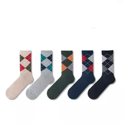 Chaussettes classiques à motif Argyle Chaussettes formelles pour homme