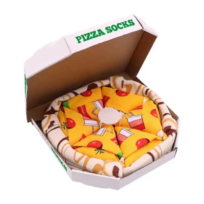 Conception unique Cmax Vente en gros Pizza Sports Happy Novelty Lady Food Colorful Crew Creative Fashion Couple Gift Box Chaussettes