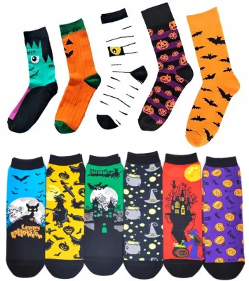 Eco-Firendly Factory Custom Design Cotton Funny Crew Robe colorée Chaussettes pour hommes