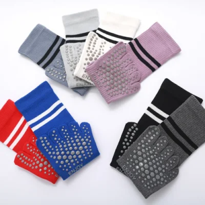 Chaussettes à haute adhérence au genou Split Toe, Yoga thermique antidérapant, Pilates, Chaussettes de ballet, Chaussettes pour femmes Bl23481