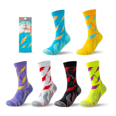 Chaussettes de sport hautes colorées décontractées de mode athlétique personnalisée en gros