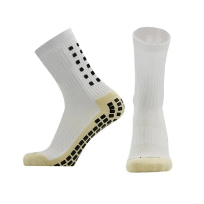 Chaussettes de sport de football antidérapantes Unisexe Hommes Femmes Chaussettes de football Veau Chaussette courte avec caoutchouc DOT Épais Coton Bas Antidérapant Respirant Wbb15131