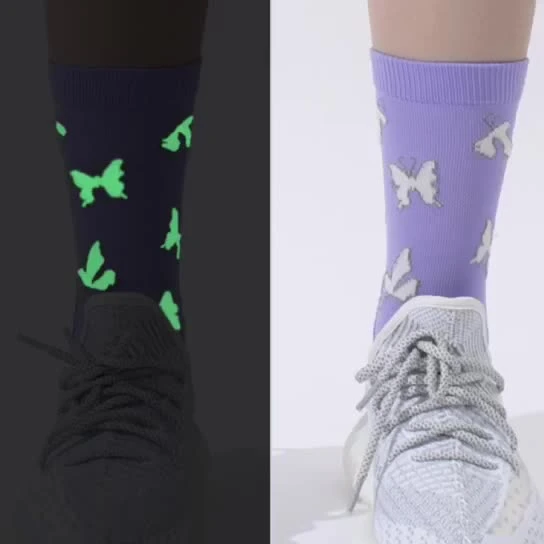 Chaussettes réfléchissantes lumineuses avec logo personnalisé pour vélo de rue et nuit