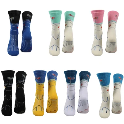 Liou gros hommes polaire personnalisé tricot brodé basket-ball équipage chaussettes sport athlétique cyclisme Terry chaussettes avec Logo